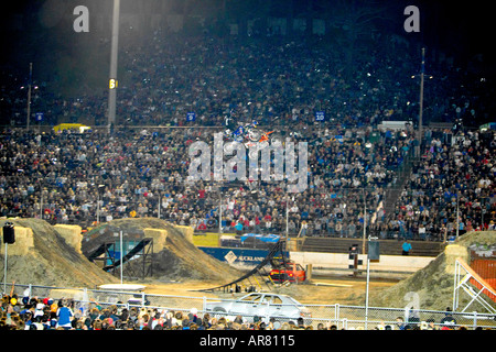 Crusty Demons Global Assault Tour 2004 Freestyle moto x Modello rilasciato Foto Stock