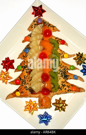 Natale crostata di frutta Foto Stock