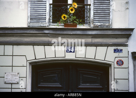Van Gogh's house, Montmartre, Parigi Foto Stock
