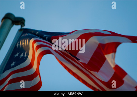 La bandiera americana Foto Stock