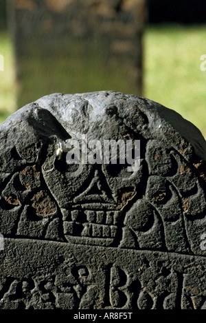 Lapide lapide Chiesa della Trinità cimitero Foto Stock