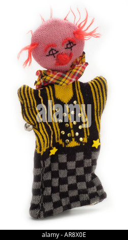 Giocattolo morbido clown puppet figura cartoon England Regno Unito Regno Unito GB Gran Bretagna UE Unione europea EUROPA Foto Stock