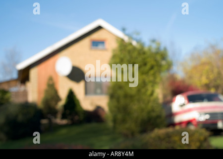 Inquadratura sfocata preso in un sobborgo. Foto Stock