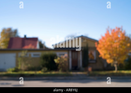 Inquadratura sfocata preso in un sobborgo. Foto Stock