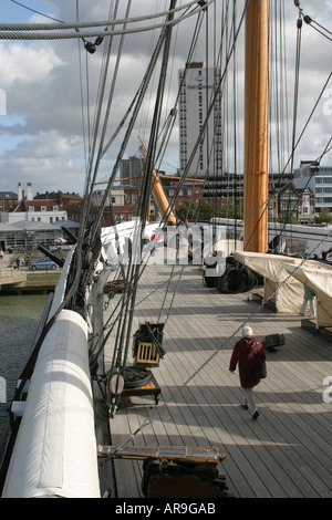 HMS Warrior Trafalgar giorno 21 ottobre 2005 Portsmouth Regno Unito Foto Stock