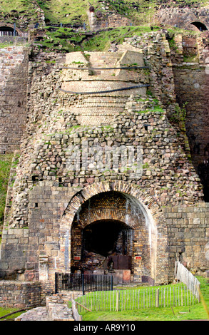 Altoforno a Blaenafon Ironworks Gwent South Wales UK Foto Stock