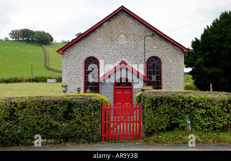 Hebron Cappella congregazionale a Crickadarn Powys Wales UK datata 1854 Foto Stock