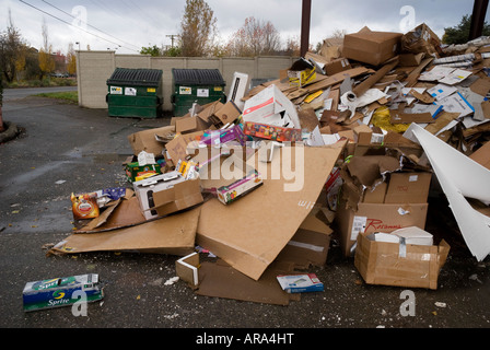 Cestino per il dump e il sito di riciclaggio Issaquah Washington Foto Stock