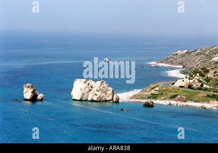 Aphrodites Rock in Cipro del Sud Foto Stock