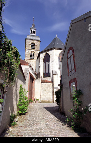 L'Abbazia di Hautvillers nella Champagne Ardenne regione della Francia dove Dom Perignon è sepolto Foto Stock