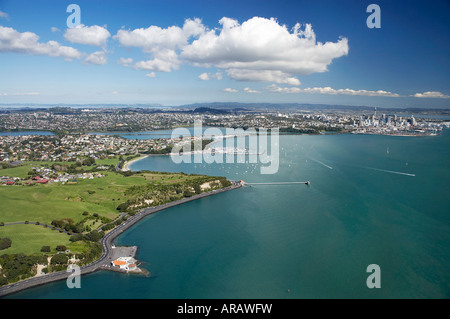 Punto Bastion Auckland Isola del nord della Nuova Zelanda antenna Foto Stock