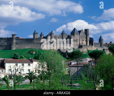 Carcassonne Aude Languedoc Rousillon Francia Foto Stock