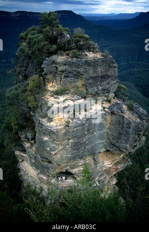Una delle tre sorelle montagne blu in Australia Foto Stock