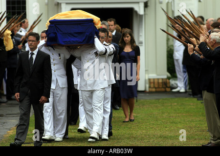 Sir Edmund Hillary funerali di stato a Auckland Nuova Zelanda Foto Stock