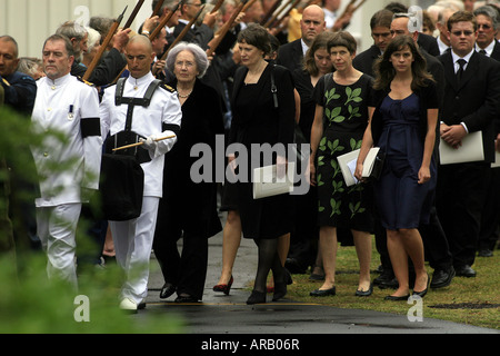 Sir Edmund Hillary funerali di stato a Auckland Nuova Zelanda Foto Stock