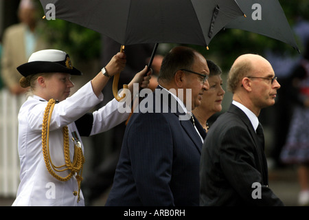 Sir Edmund Hillary funerali di Stato presso la Cattedrale di Auckland Nuova Zelanda Foto Stock