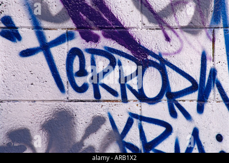 I graffiti sulla parete Foto Stock