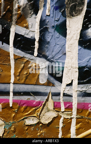 Close-Up di graffiti sulla parete Foto Stock