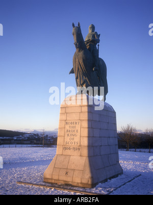 Statua di Re Roberto Bruce Bannockburn Stirling Scozia Scotland Foto Stock