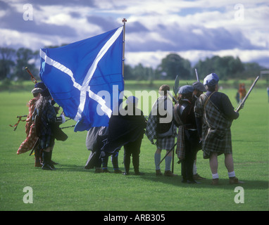 Xviii secolo soldati scozzesi re emanazione della battaglia di Prestonpans 1745 East Lothian in Scozia Foto Stock