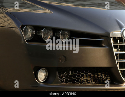 Close-up immagine di un nero Alfa Romeo Foto Stock
