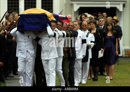 Sir Edmund Hillary funerali di stato a Auckland Nuova Zelanda Foto Stock