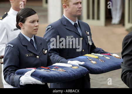 Sir Edmund Hillary funerali di stato a Auckland Nuova Zelanda Foto Stock