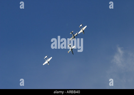 De Havilland vampiri x2 Cessna A37 LIBELLULA e cecoslovacco L 39 Albatros velivoli a getto Foto Stock