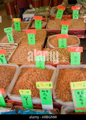 Cibo per la vendita a Chinatown Foto Stock