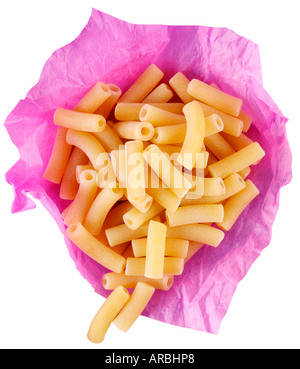 Maccheroni tagliati Foto Stock