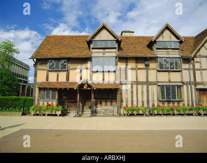 Luogo di nascita di Shakespeare, Stratford-upon-Avon, Warwickshire, Inghilterra, Regno Unito, Europa Foto Stock