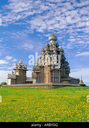 Trasfigurazione cattedrale, isola di Kizhi, Carelia, Russia Foto Stock