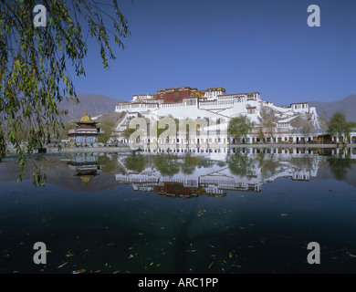 Il palazzo del Potala, Lhasa, in Tibet, in Cina Asia Foto Stock
