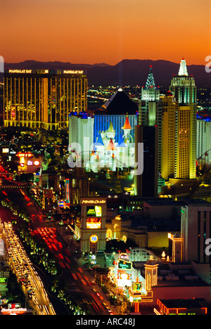 Vista in elevazione del casinò sulla Strip di Las Vegas, Nevada, STATI UNITI D'AMERICA Foto Stock