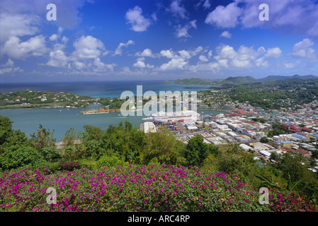 La città capitale di Castries, Santa Lucia, isole Windward, West Indies, dei Caraibi e America centrale Foto Stock