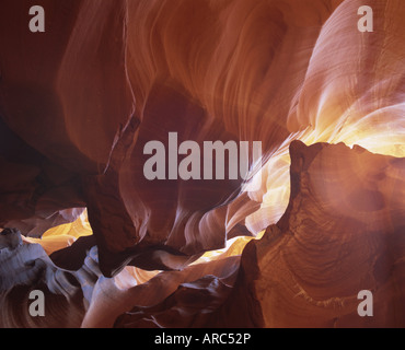 Slot Canyon vicino a pagina, Antelope Canyon, Arizona, USA, America del Nord Foto Stock