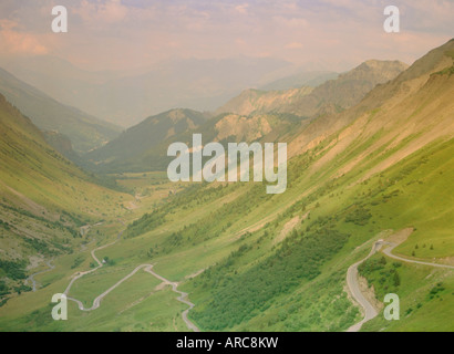 Savoie vista dal Col du Glandon, Rhône-Alpes, alpi, Francia, Europa Foto Stock