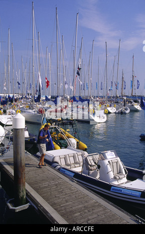 Cowes Marina Isola di Wight England Regno Unito Foto Stock