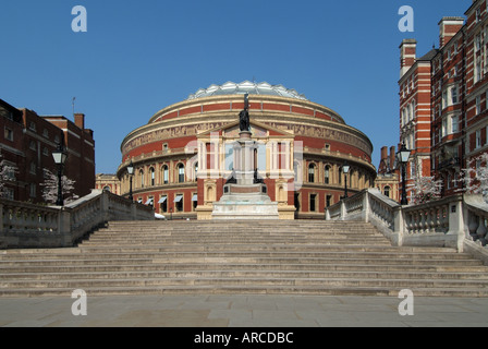 Royal Albert Hall visto dal principe consorte Road Foto Stock