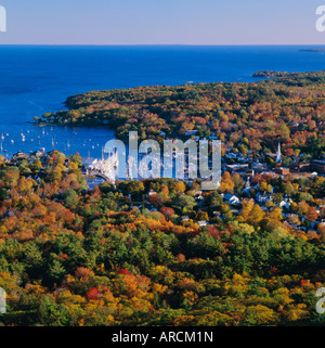 Il porto di Camden, Camden Hills State Park, Maine, New England, USA, America del Nord Foto Stock