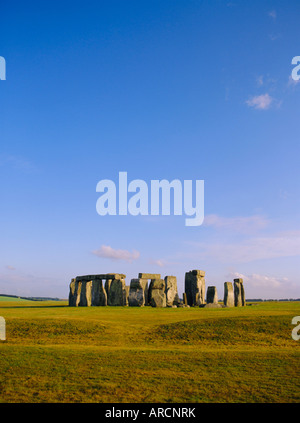 Stonehenge, antiche rovine, Wiltshire, Inghilterra, Regno Unito, Europa Foto Stock
