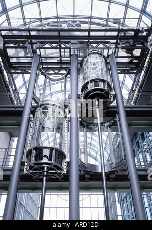 Düsseldorf, WDR-Landesstudio, Eingangshalle, Blick nach oben Foto Stock