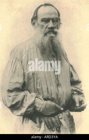 Immagine fotografica cartolina del conte Leo Tolstoy circa 1903 Foto Stock