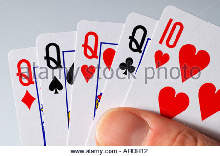 Quattro di un tipo di poker Foto Stock