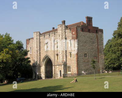 Il Gateway Abbazia di St Albans Hertfordshire Inghilterra Foto Stock