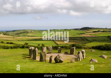 Cerchio di pietra a Dombeg in Irlanda Foto Stock