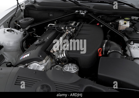 2006 BMW M Roadster in argento - Motore Foto Stock