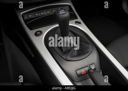 2006 BMW M Roadster in argento - Cambio di marcia/consolle centrale Foto Stock