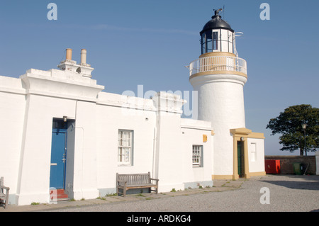 Cromarty Stevenson, il faro sul Black Isle ora Università di Aberdeen scienze biologiche Ricerca Stazione. XPL 3587-348 Foto Stock