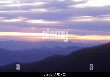 Vista da Blue Ridge Parkway Virginia STATI UNITI D'AMERICA Foto Stock